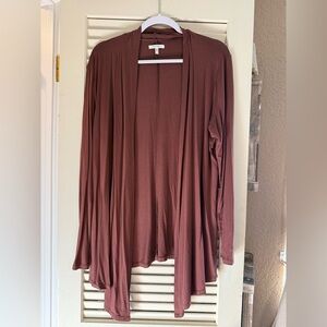 Maurices Burgundy/Maroon Open Cardigan